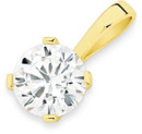 9ct-Gold-Cubic-Zirconia-Solitaire-Pendant Sale