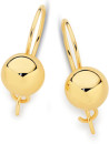 9ct-Gold-7mm-Polish-Euroball-Earrings Sale