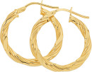 9ct-Gold-15mm-Plain-and-Twist-Hoop-Earrings Sale