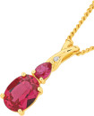 9ct-Gold-Created-Ruby-Diamond-Oval-Pear-Twist-Slider-Pendant Sale