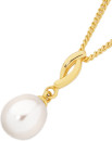 9ct-Gold-Cultured-Freshwater-Pearl-Twist-Teardrop-Pendant Sale