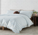 Vue-Yarn-Dye-Stripe-with-Ruffle-Quilt-Cover-Set-Blue Sale
