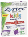 Zyrtec-Kids-Allergy-Hayfever-Relief-Grape-Flavour-10-Chewable-Tablets Sale