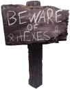 Beware-of-Hexes-Sign-60cm Sale