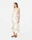 Sleeveless-Linen-Blend-Frill-Detail-Midi-Dress Sale