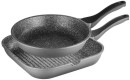 The-Cooks-Collective-Classic-Non-Stick-Frypan-Grill-Pack-26cm28cm-Black Sale