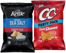 NEW-Kettle-Chips-Sea-Salt-265g-or-CCs-Tasty-Cheese-Party-Size-320g Sale