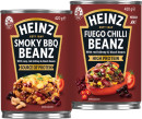 Heinz-Baked-Beans-Smoky-BBQ-or-Fuego-Chilli-420g Sale