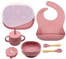 Squishy-Sprout-Nibble-Sip-7-Piece-Feeding-Set-Pink Sale