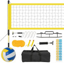 Costway-Portable-Volleyball-Net-Set-with-Adjustable-Height-in-Yellow Sale