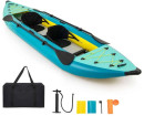 Costway-Inflatable-Kayak-Set-in-Blue-with-Two-Aluminium-Oars Sale