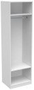 Flexi-Storage-Wardrobe-2000mm-x-606mm-x-480mm-1-Hang-Rail-and-2-Shelf-Unit-in-Matt-White Sale