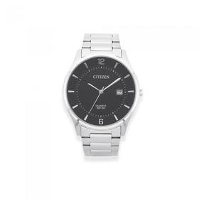 Citizen+Men%27s+Q+Silver+Tone+Watch+%28Model%3A+BD0041-89E%29