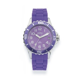 Elite+Purple+Silicon+50m+Watch