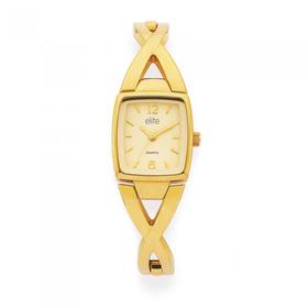 Elite+Ladies+Gold+Tone+Watch