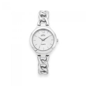 Elite+Ladies+Silver+Tone+Watch