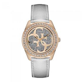 Guess-Ladies-Rose-Tone-Silver-Leather-Strap on sale