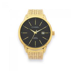 Chisel+Mens+Gold+Tone+Watch