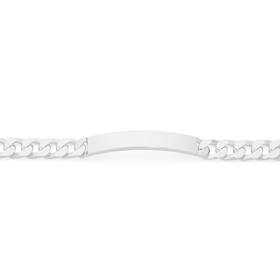 Silver-21cm-Curb-ID-Bracelet on sale