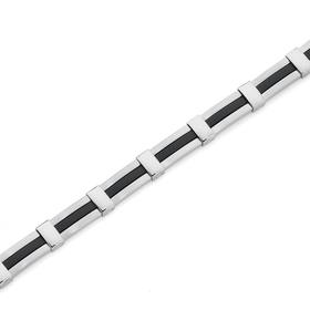 MY-Steel-Black-Rubber-Bracelet on sale