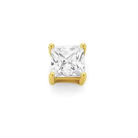 9ct-Gold-6mm-Square-CZ-Single-Claw-Set-Stud on sale