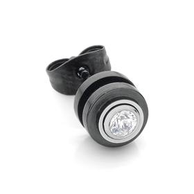 MY-Steel-Black-Cubic-Zirconia-Stud-Earring on sale
