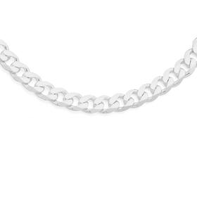 Silver+55cm+Bevelled+Curb+Chain