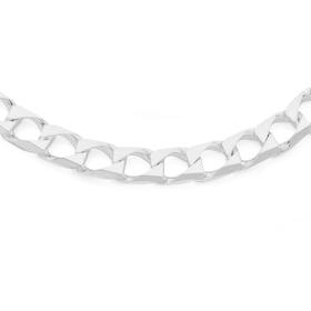 Sterling-Silver-55cm-Square-Curb-Gents-Chain on sale