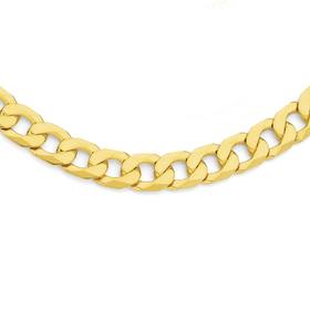 9ct-Gold-55cm-Bevelled-Curb-Gents-Chain on sale
