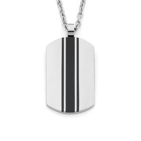 MY-Steel-Black-Enamel-Centre-Dogtag on sale