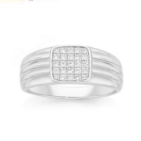 Silver-Centre-Square-Pave-CZ-Mens-Ring on sale