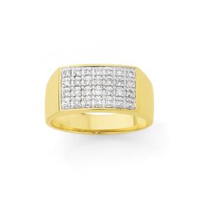 9ct-Gold-Mens-Diamond-Ring on sale