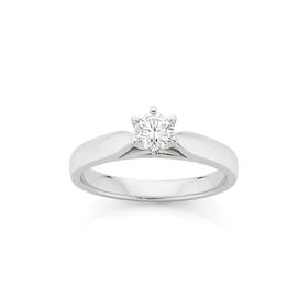 18ct-White-Gold-Diamond-Solitaire-Engagement-Ring on sale