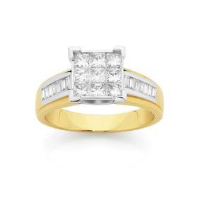 18ct-Gold-Diamond-Engagement-Ring on sale