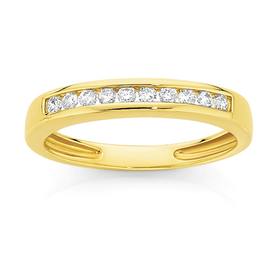 9ct-Gold-Diamond-Band on sale