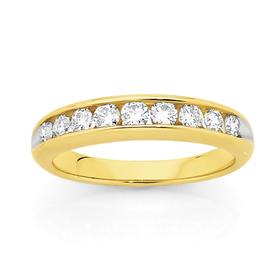 9ct+Gold+Diamond+Band