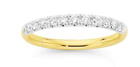 9ct+Gold+Diamond+Band