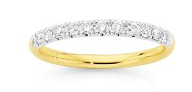9ct-Gold-Diamond-Band on sale