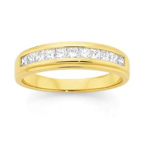 18ct+Gold+Diamond+Band