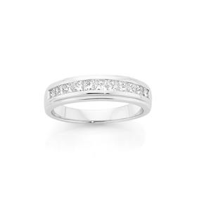 18ct-White-Gold-Diamond-Band on sale