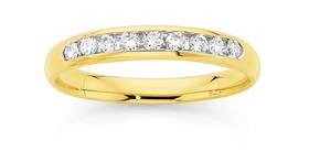 18ct+Gold+Diamond+Band