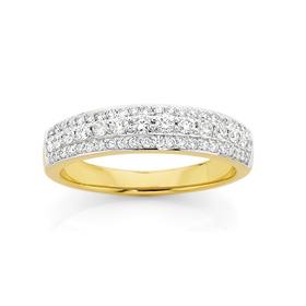 18ct-Gold-Two-Tone-Diamond-Band on sale
