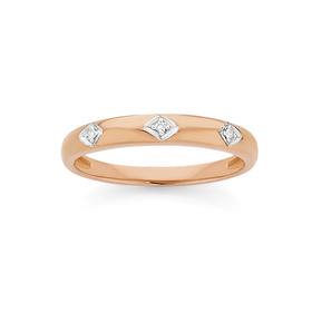 9ct+Rose+Gold+Diamond+Ring