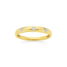 9ct+Gold+Diamond+Ring