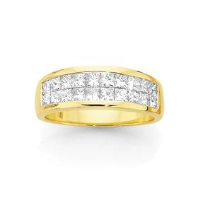 18ct+Gold+Diamond+Band