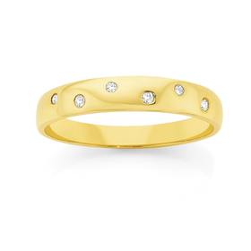 9ct+Gold+Diamond+Band