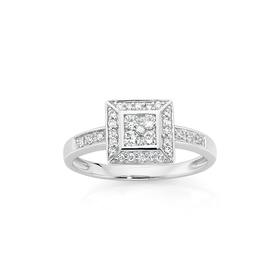 9ct-White-Gold-Diamond-Ring on sale