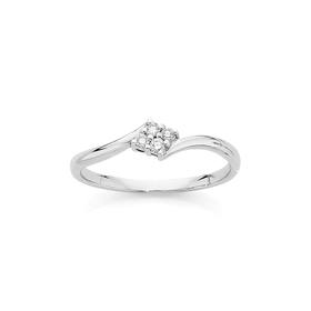9ct-White-Gold-Diamond-Ring on sale