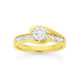 18ct+Gold+Diamond+Engagement+Ring