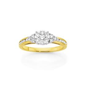 9ct-Gold-Diamond-Engagement-Ring on sale